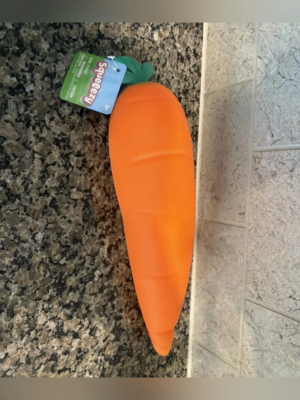 Squeezy Jumbo Carrot Fidget Toy - New